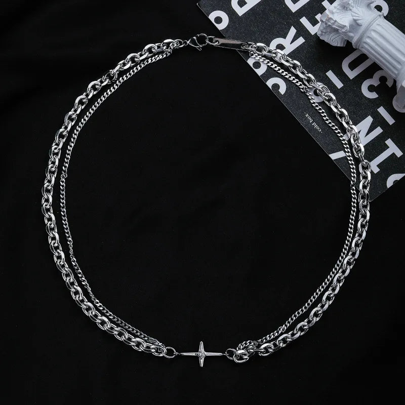 SoriX Layered Cross Necklace