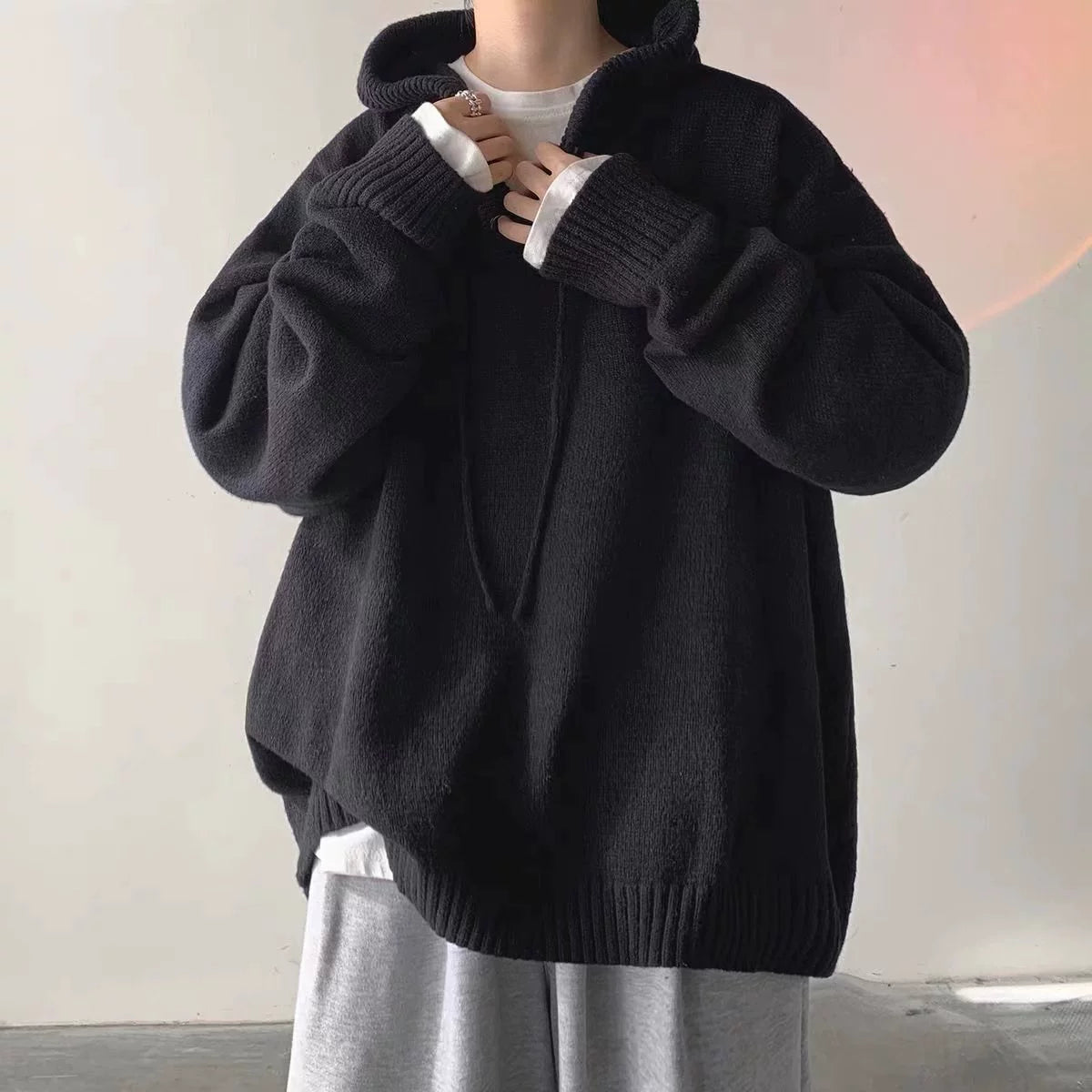 SORI Oversized Knit Hoodie