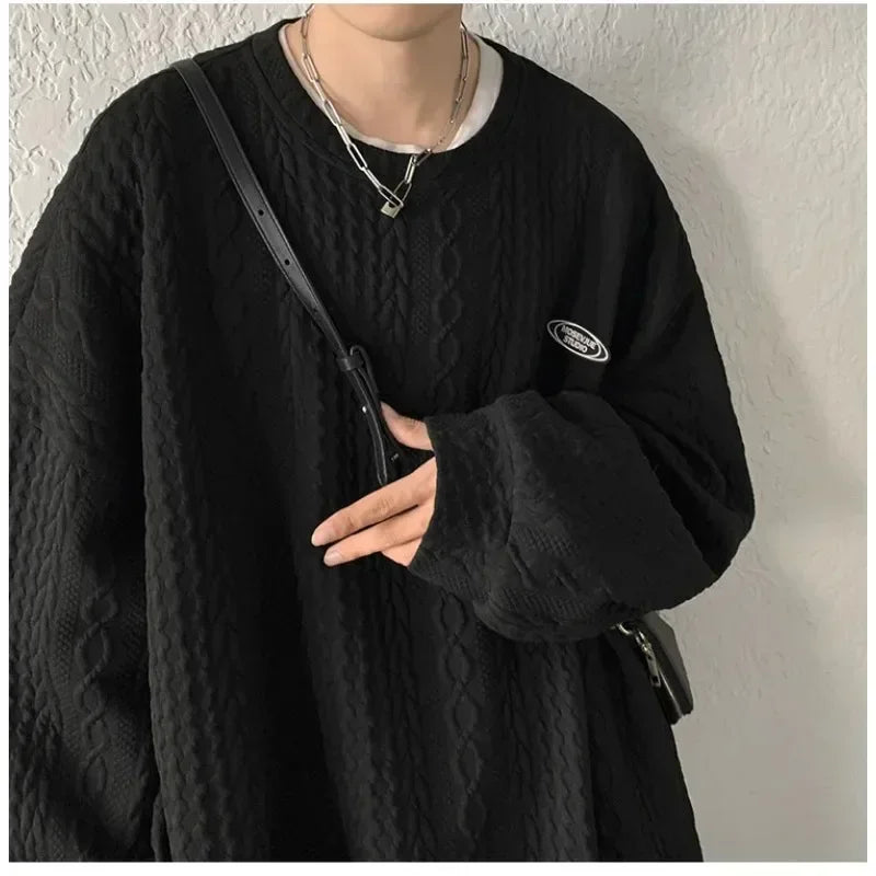 Sori Oversized Cable Crewneck Sweater