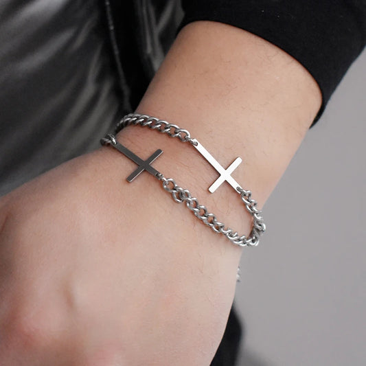 SoriX Layered Cross Bracelet