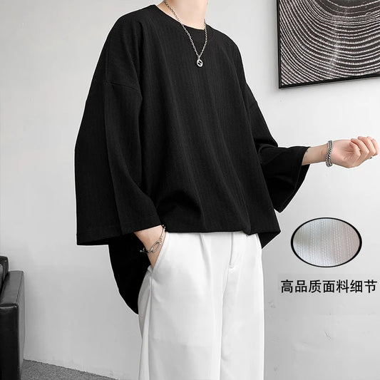 SORI Draped Half-Sleeve T-Shirt