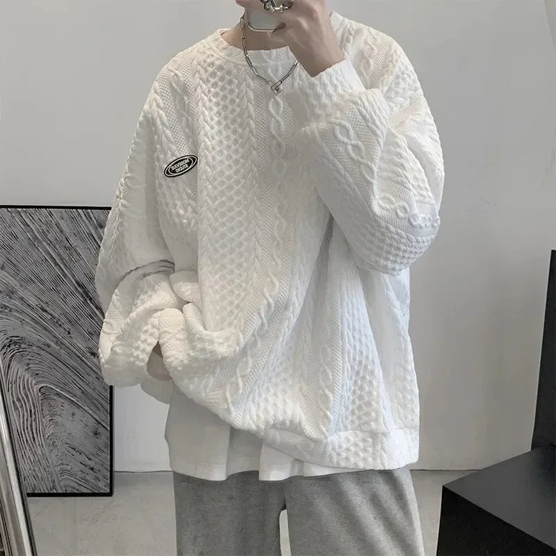 Sori Oversized Cable Crewneck Sweater