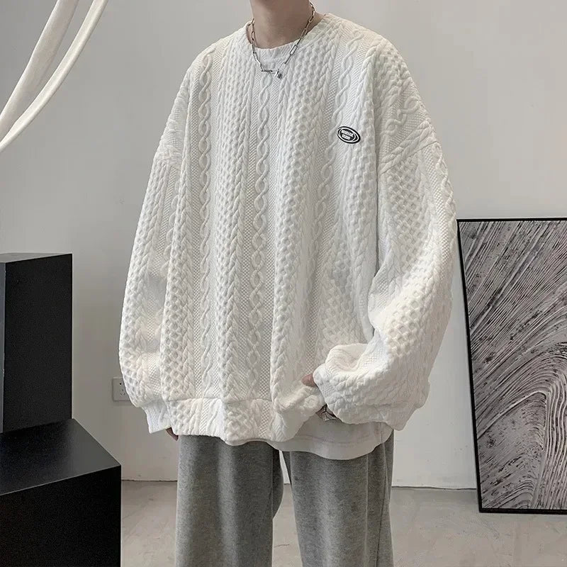 Sori Oversized Cable Crewneck Sweater