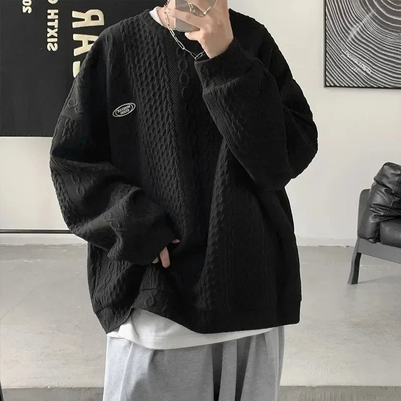 Sori Oversized Cable Crewneck Sweater