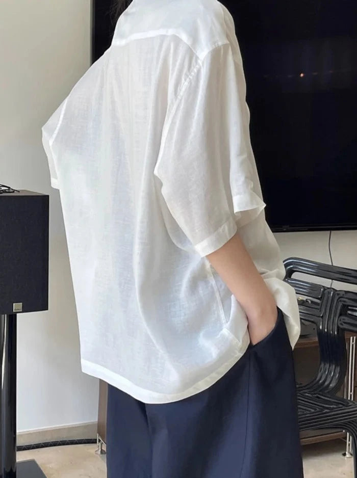 SORI Loose Linen Button Up