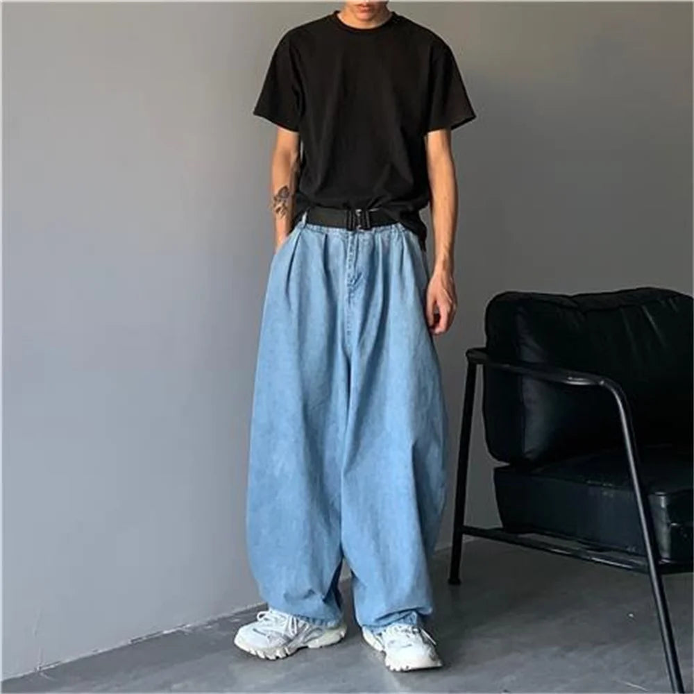 SORI Wide Leg Balloon Denim Jean Pants